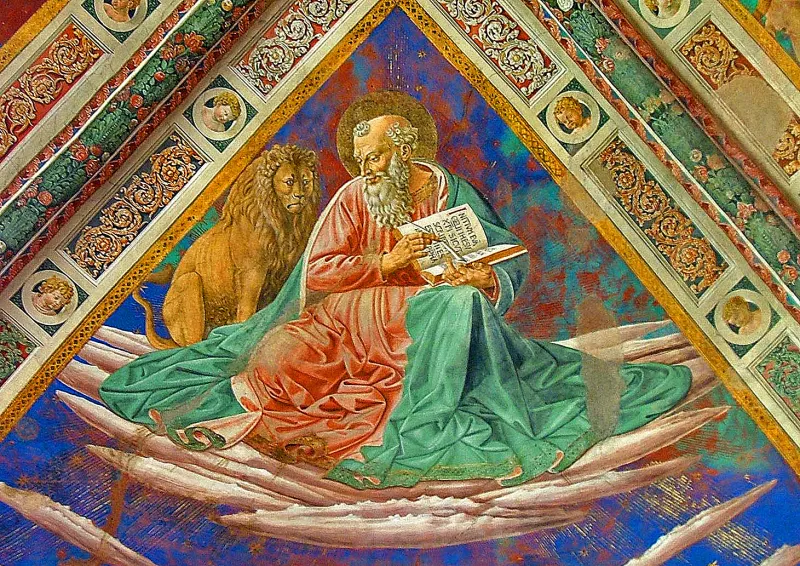 Evangelist Markus mit seinem Symbol, dem Löwen (Foto: Frans Vandewalle / flickr / wikiart) Evangelist Markus mit seinem Symbol, dem Löwen (Foto: Frans Vandewalle / flickr / wikiart)