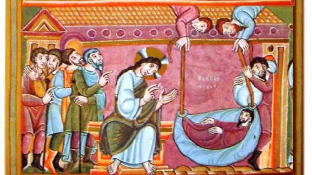 2032_Heilung-eines-Gelaehmten_Bild-1_Codex-Aureus wikimedia commons (Foto: Andreas Fischer) 2032_Heilung-eines-Gelaehmten_Bild-1_Codex-Aureus wikimedia commons (Foto: Andreas Fischer)