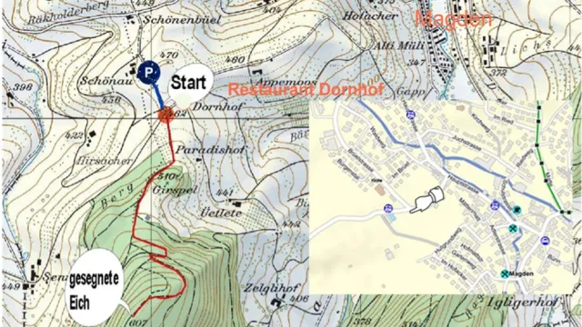 Gsägneti Eich - Wegbeschreibung (Foto: Rado Stecki) Gsägneti Eich - Wegbeschreibung (Foto: Rado Stecki)