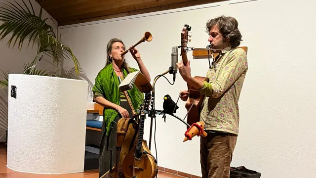 Duo Wunderkram im Kirchgemeindehaus Kaiseraugst (Foto: Andreas Fischer) Duo Wunderkram im Kirchgemeindehaus Kaiseraugst (Foto: Andreas Fischer)
