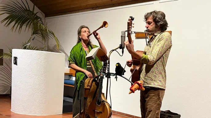 Duo Wunderkram im Kirchgemeindehaus Kaiseraugst (Foto: Andreas Fischer) Duo Wunderkram im Kirchgemeindehaus Kaiseraugst (Foto: Andreas Fischer)