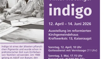 Flyer zur Ausstellung Flyer zur Ausstellung "indigo"
