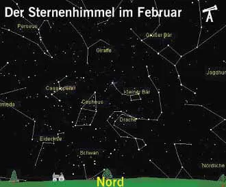 Sternenhimmel im Februar (Foto: Nelly Bütler) Sternenhimmel im Februar: Sternenhimmel im Februar (Foto: Nelly Bütler)