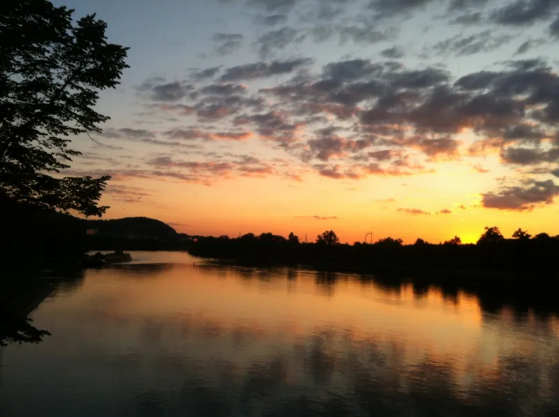 Sonnenuntergang über dem Rhein (Foto: Andreas Fischer) Sonnenuntergang über dem Rhein (Foto: Andreas Fischer)