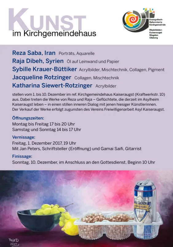 Ausstellung KGH Kaiseraugst Flyer (Foto: Jutta Wurm) Ausstellung KGH Kaiseraugst Flyer (Foto: Jutta Wurm)